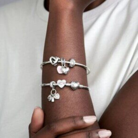 Pandora Mother & Daughter Hearts Dangle Charm - Picture 2 of 5